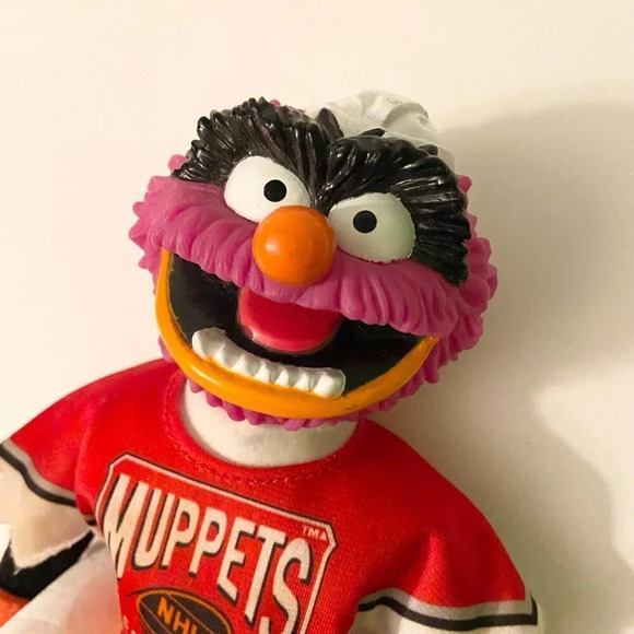 Vintage 1995  Muppets Fozzie and Animal Hockey Players NHL Plush Toys - Picture 11 of 16